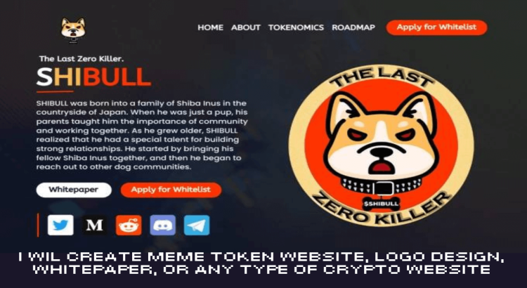 I will build crypto meme token website or any crypto website